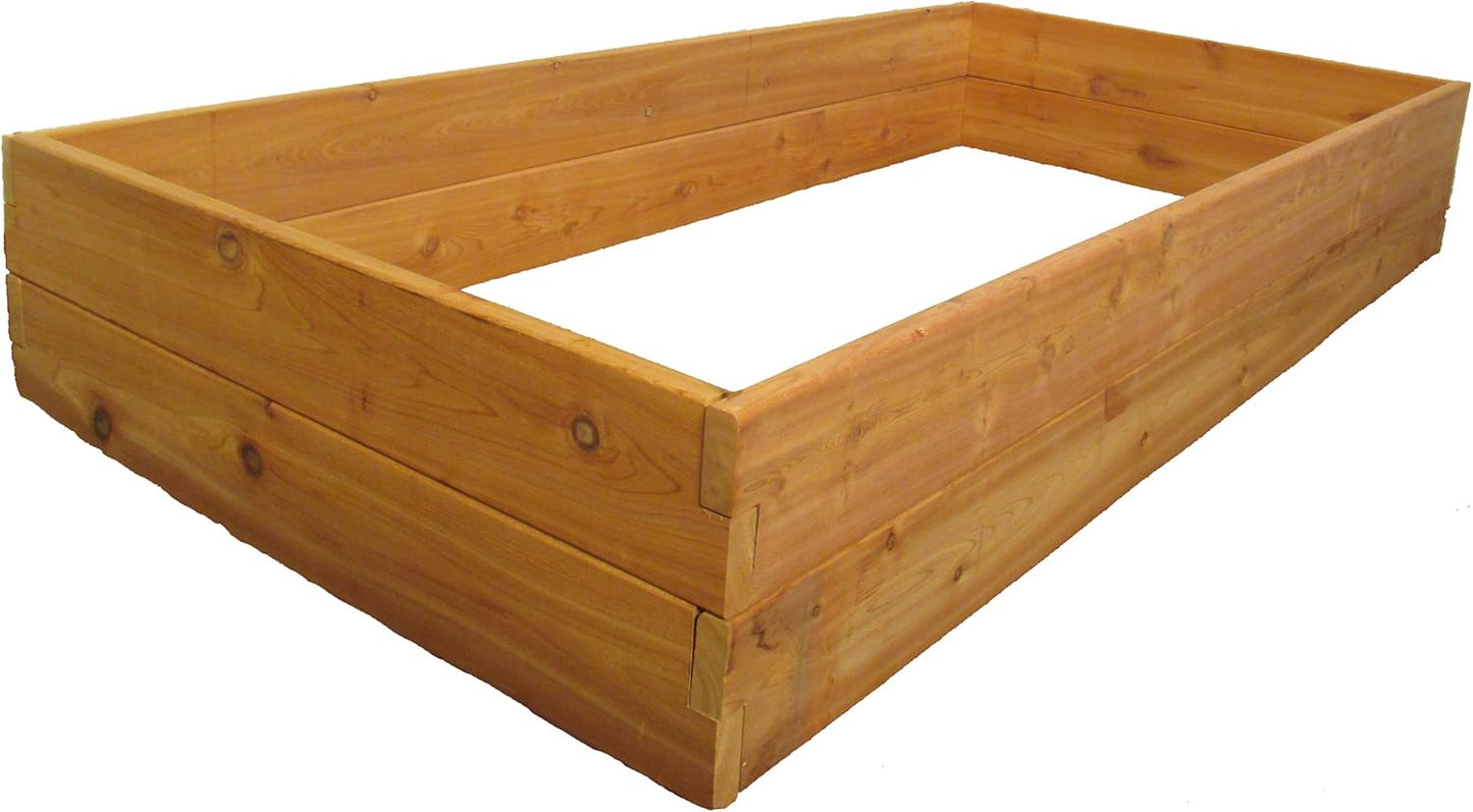 Infinite Cedar Premium Cedar Raised Garden Bed - 3' x 6' x 11" - Handcrafted in Maine from North American Western Red Cedar Wood