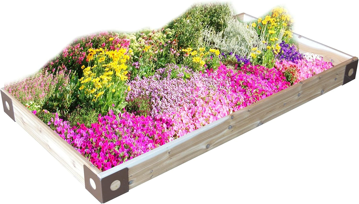 Red Cedar Wood Raised Vegetable Garden Bed - Amish Made in USA (5.5" Raised Bed, Unfinished)