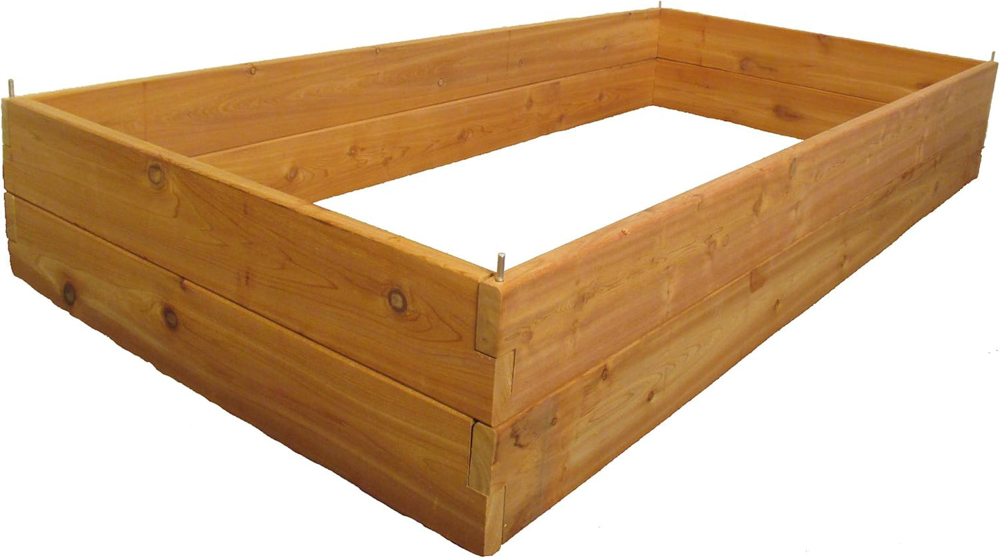 Infinite Cedar Premium Cedar Raised Garden Bed - 3' x 6' x 11" - Handcrafted in Maine from North American Western Red Cedar Wood