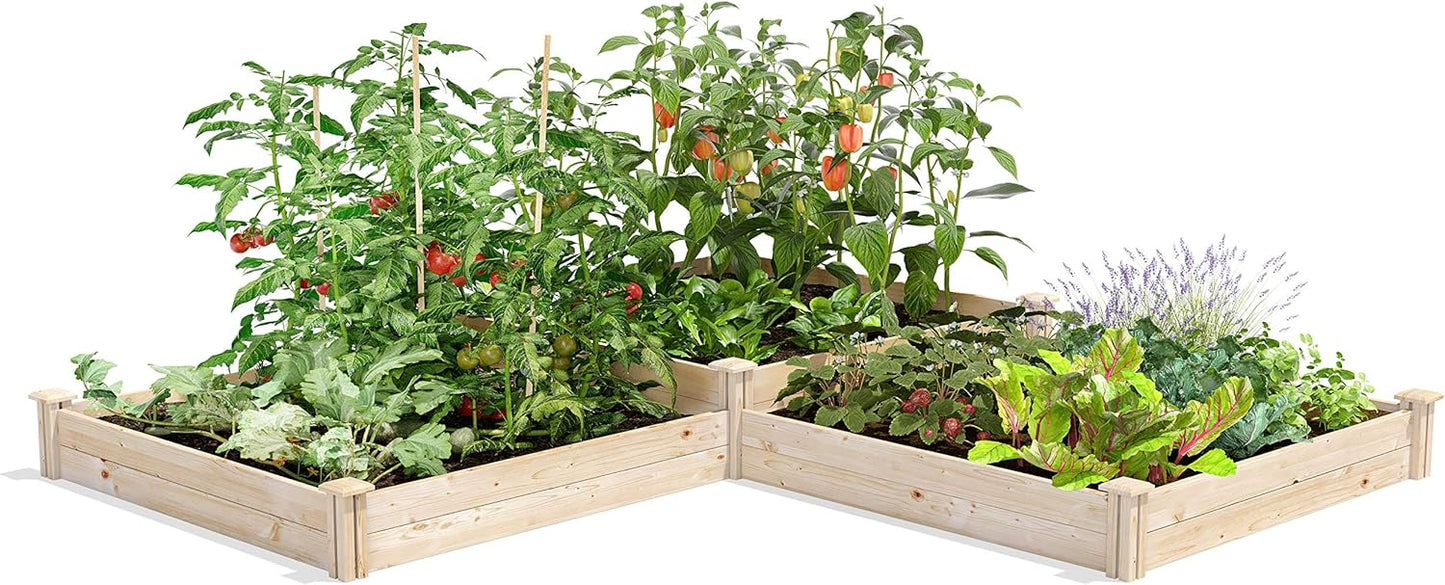 Greenes Fence Original Cedar Raised Garden Bed, 2' x 4' x 10.5" (3-Pack) - Made in USA with North American Cedar