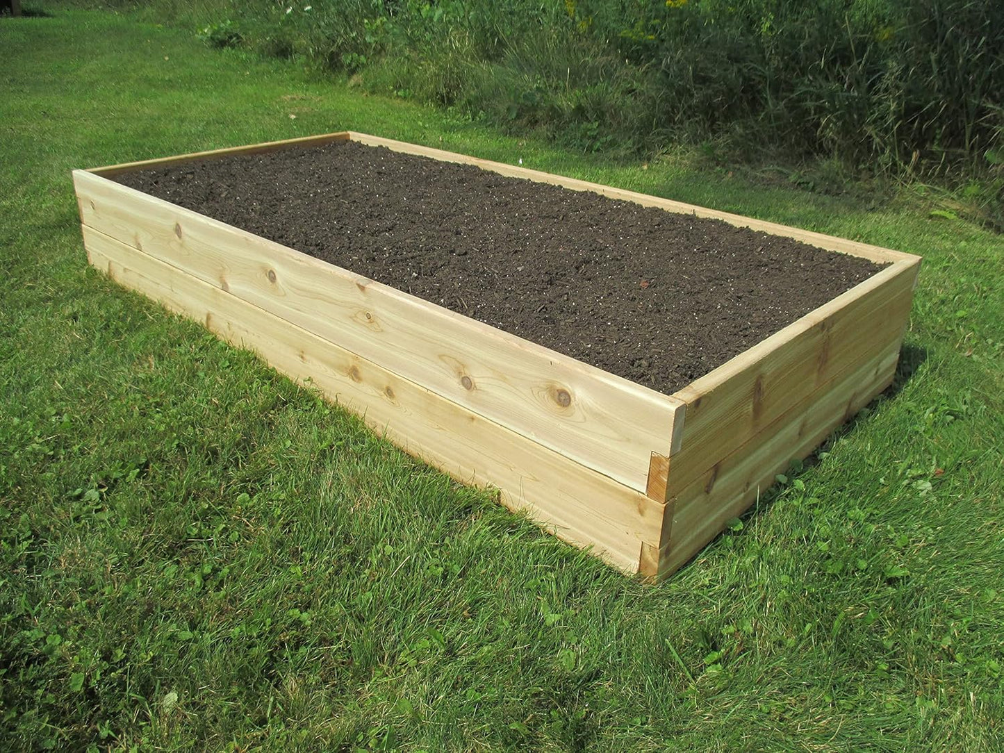 Infinite Cedar Premium Cedar Raised Garden Bed - 3' x 6' x 11" - Handcrafted in Maine from North American Western Red Cedar Wood