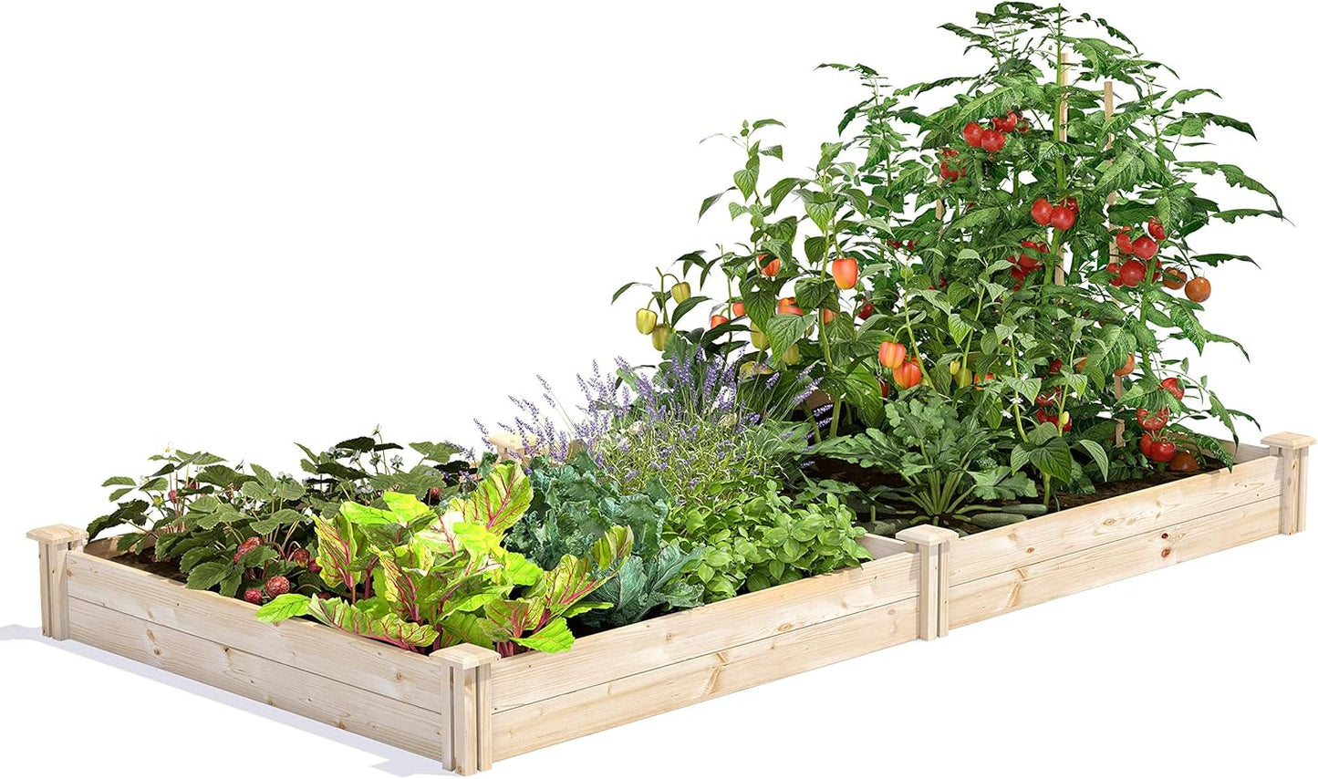 Greenes Fence Original Cedar Raised Garden Bed, 2' x 4' x 10.5" (3-Pack) - Made in USA with North American Cedar
