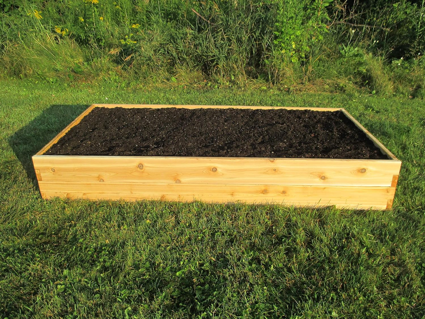 Infinite Cedar Premium Cedar Raised Garden Bed - 3' x 6' x 11" - Handcrafted in Maine from North American Western Red Cedar Wood