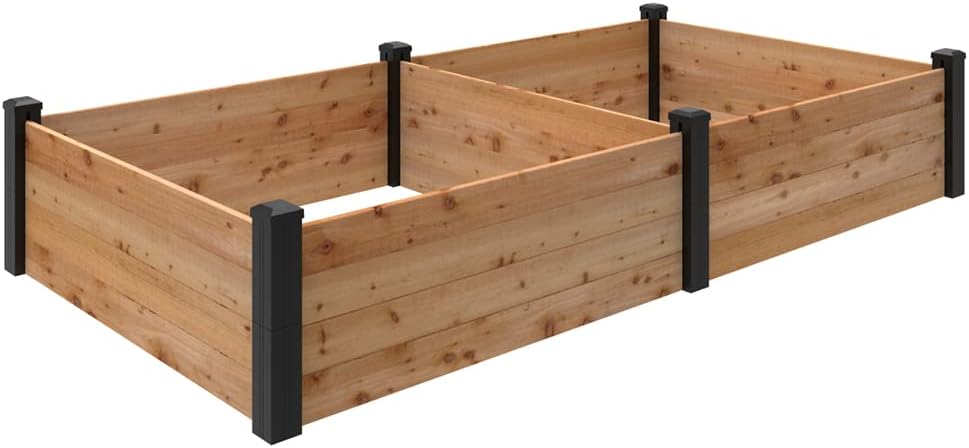 Outdoor Essentials Haven 4 ft. x 8 ft. Natural Cedar Raised Garden Bed
