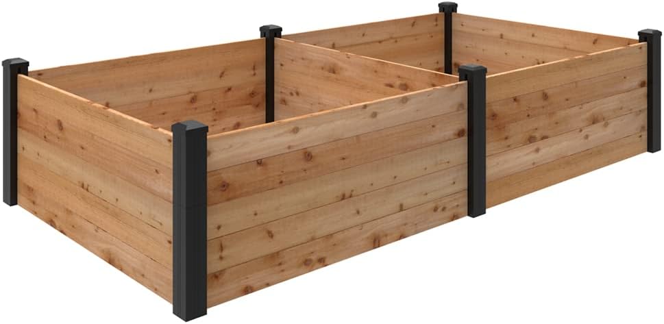 Outdoor Essentials Haven 4 ft. x 8 ft. Natural Cedar Raised Garden Bed