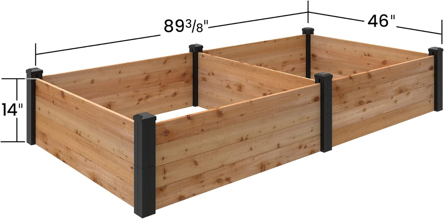 Outdoor Essentials Haven 4 ft. x 8 ft. Natural Cedar Raised Garden Bed