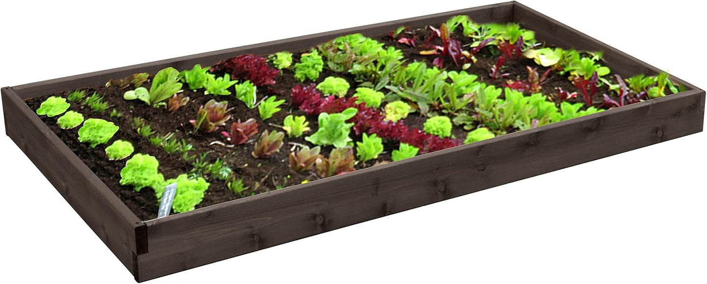 Red Cedar Wood Raised Vegetable Garden Bed - Amish Made in USA (5.5" Raised Bed, Unfinished)