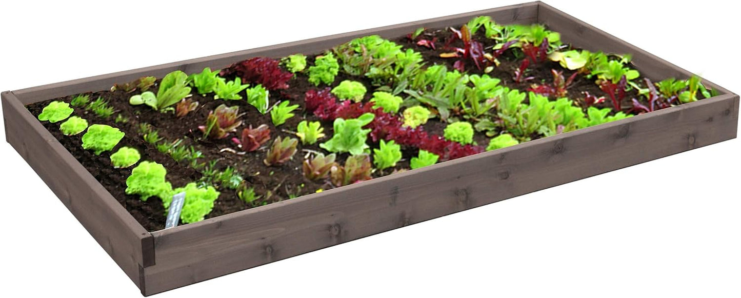 Red Cedar Wood Raised Vegetable Garden Bed - Amish Made in USA (5.5" Raised Bed, Unfinished)