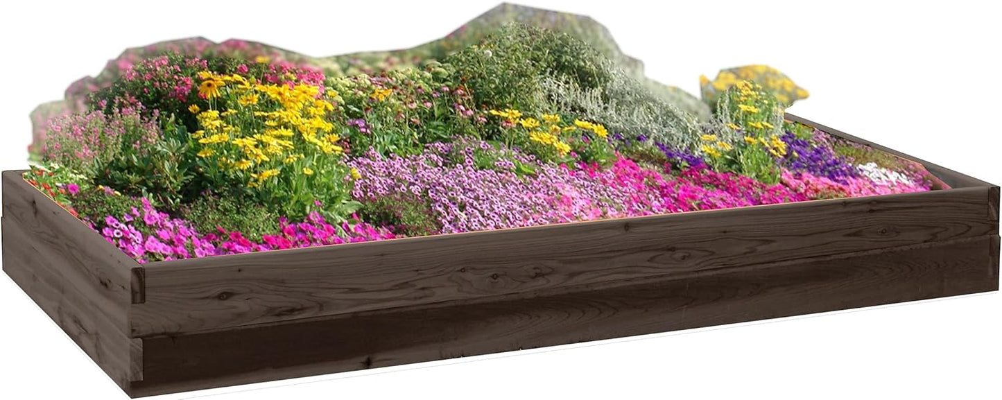 Red Cedar Wood Raised Vegetable Garden Bed - Amish Made in USA (5.5" Raised Bed, Unfinished)