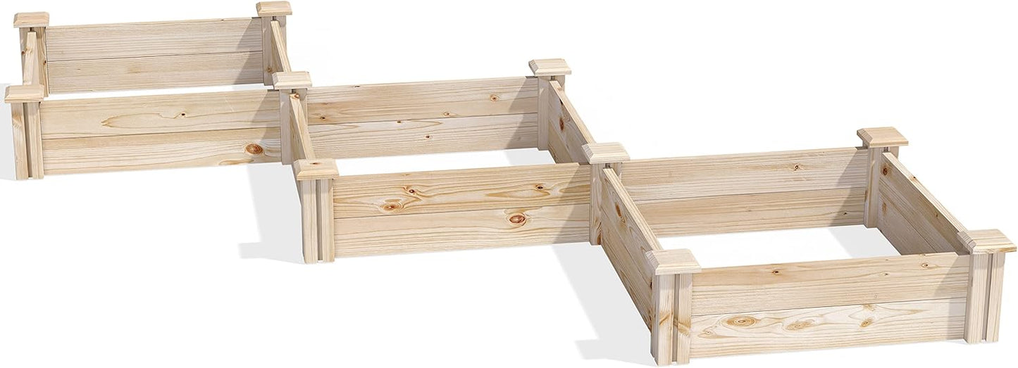 Greenes Fence Original Cedar Raised Garden Bed, 2' x 4' x 10.5" (3-Pack) - Made in USA with North American Cedar