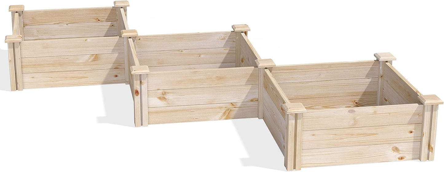 Greenes Fence Original Cedar Raised Garden Bed, 2' x 4' x 10.5" (3-Pack) - Made in USA with North American Cedar