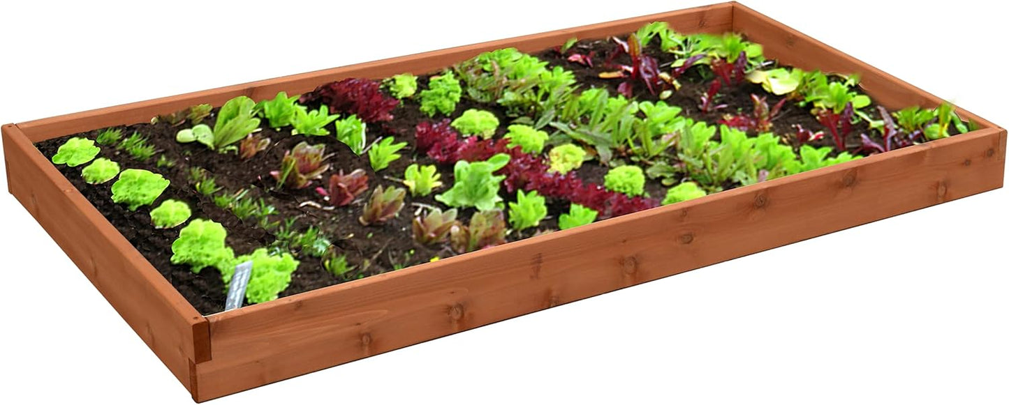 Red Cedar Wood Raised Vegetable Garden Bed - Amish Made in USA (5.5" Raised Bed, Unfinished)