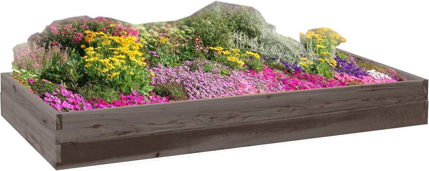 Red Cedar Wood Raised Vegetable Garden Bed - Amish Made in USA (5.5" Raised Bed, Unfinished)