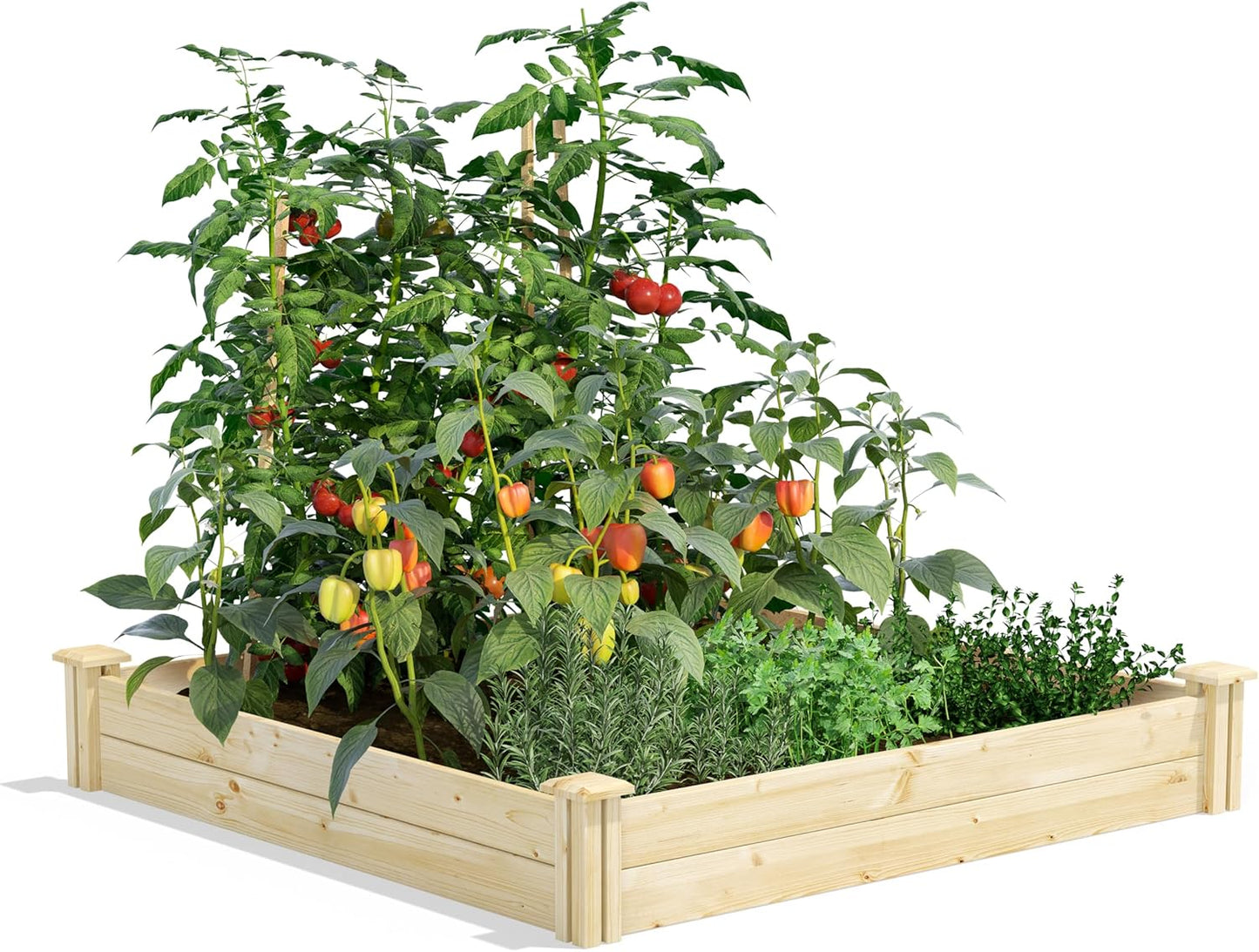 Greenes Fence Original Cedar Raised Garden Bed, 2' x 4' x 10.5" (3-Pack) - Made in USA with North American Cedar