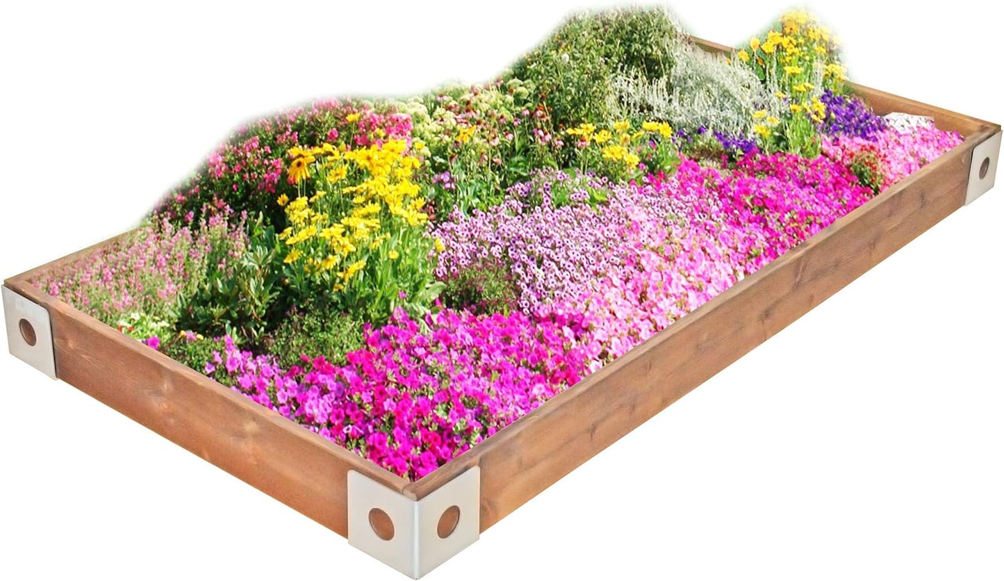Red Cedar Wood Raised Vegetable Garden Bed - Amish Made in USA (5.5" Raised Bed, Unfinished)