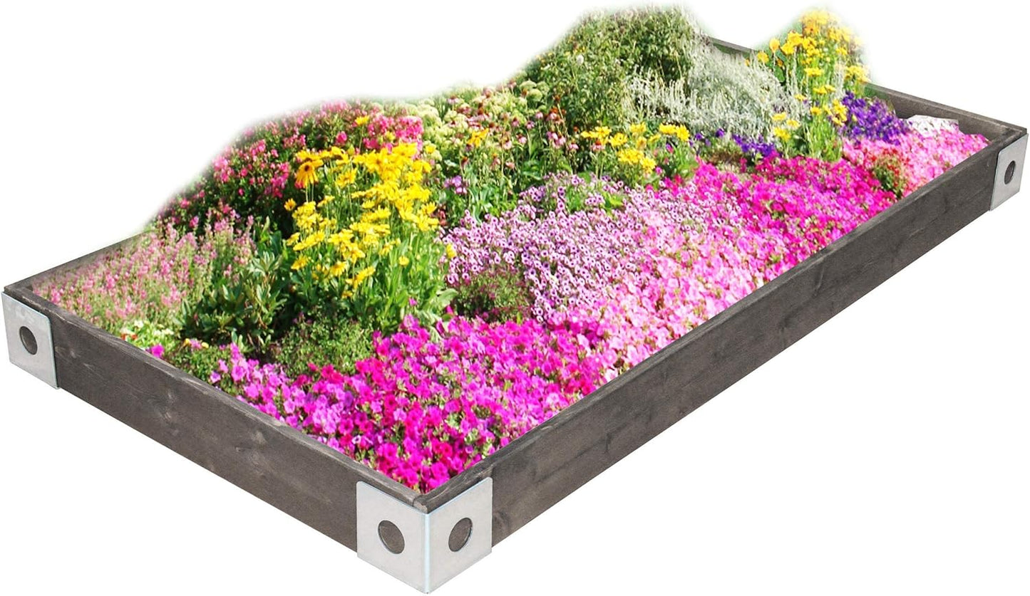 Red Cedar Wood Raised Vegetable Garden Bed - Amish Made in USA (5.5" Raised Bed, Unfinished)