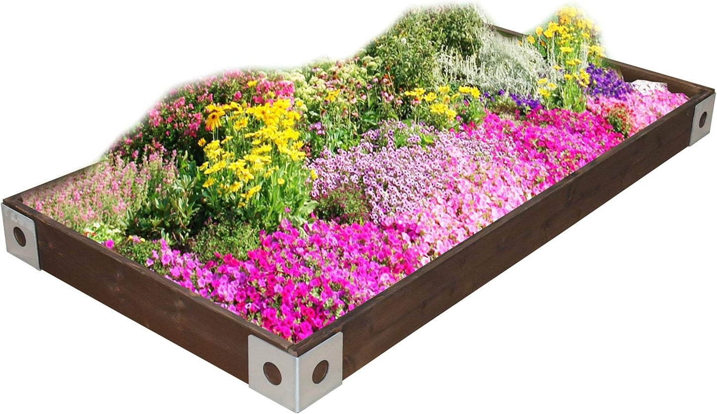 Red Cedar Wood Raised Vegetable Garden Bed - Amish Made in USA (5.5" Raised Bed, Unfinished)