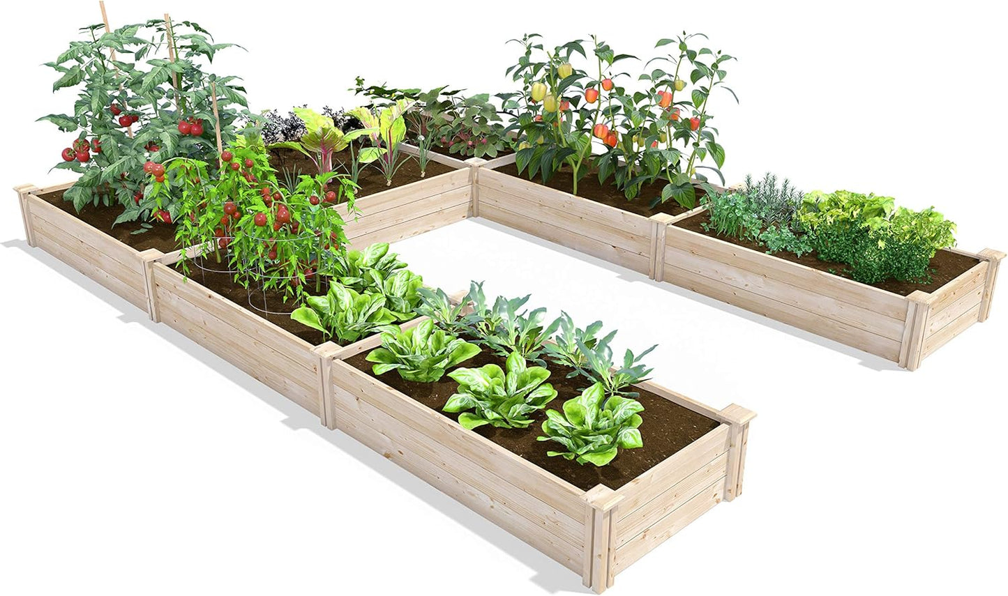 Greenes Fence Original Cedar Raised Garden Bed, 2' x 4' x 10.5" (3-Pack) - Made in USA with North American Cedar