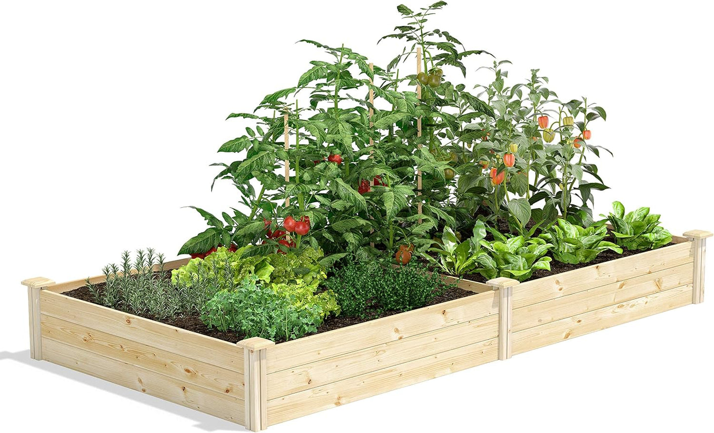 Greenes Fence Original Cedar Raised Garden Bed, 2' x 4' x 10.5" (3-Pack) - Made in USA with North American Cedar