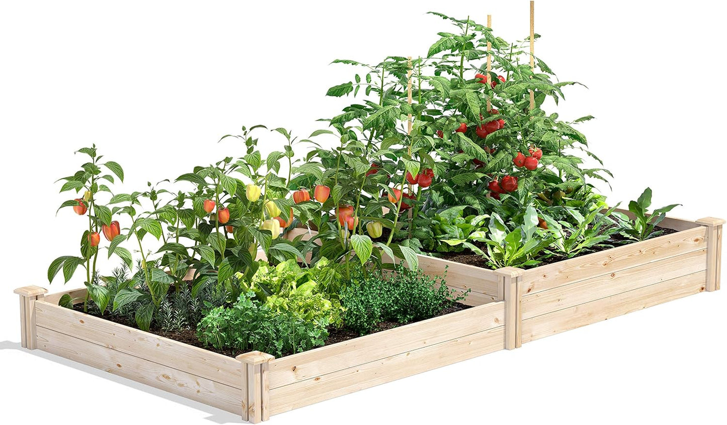 Greenes Fence Original Cedar Raised Garden Bed, 2' x 4' x 10.5" (3-Pack) - Made in USA with North American Cedar