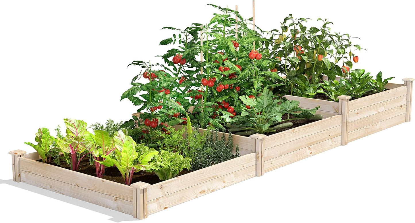 Greenes Fence Original Cedar Raised Garden Bed, 2' x 4' x 10.5" (3-Pack) - Made in USA with North American Cedar
